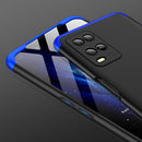 For OPPO A54 GKK Three Stage Splicing Full Coverage PC Case(Black Blue)