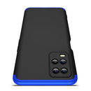 For OPPO A54 GKK Three Stage Splicing Full Coverage PC Case(Black Blue)
