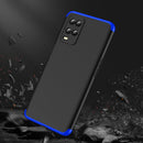 For OPPO A54 GKK Three Stage Splicing Full Coverage PC Case(Black Blue)