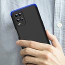 For OPPO A54 GKK Three Stage Splicing Full Coverage PC Case(Black Blue)