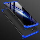 For OPPO A54 GKK Three Stage Splicing Full Coverage PC Case(Black Blue)