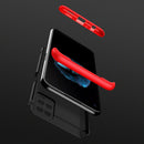 For OPPO A54 GKK Three Stage Splicing Full Coverage PC Case(Black Red)