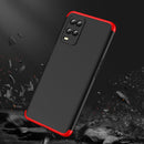 For OPPO A54 GKK Three Stage Splicing Full Coverage PC Case(Black Red)