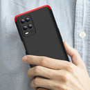 For OPPO A54 GKK Three Stage Splicing Full Coverage PC Case(Black Red)