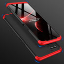 For OPPO A54 GKK Three Stage Splicing Full Coverage PC Case(Black Red)