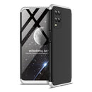 For OPPO A54 GKK Three Stage Splicing Full Coverage PC Case(Black Silver)