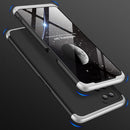 For OPPO A54 GKK Three Stage Splicing Full Coverage PC Case(Black Silver)