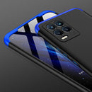 For OPPO Realme 8 / Realme 8 Pro GKK Three Stage Splicing Full Coverage PC Case(Black Blue)