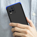 For OPPO Realme 8 / Realme 8 Pro GKK Three Stage Splicing Full Coverage PC Case(Black Blue)