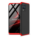 For OPPO Realme 8 / Realme 8 Pro GKK Three Stage Splicing Full Coverage PC Case(Black Red)