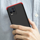 For OPPO Realme 8 / Realme 8 Pro GKK Three Stage Splicing Full Coverage PC Case(Black Red)