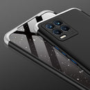 For OPPO Realme 8 / Realme 8 Pro GKK Three Stage Splicing Full Coverage PC Case(Black Silver)