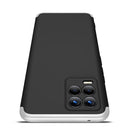 For OPPO Realme 8 / Realme 8 Pro GKK Three Stage Splicing Full Coverage PC Case(Black Silver)