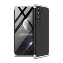 For Samsung Galaxy S21 FE GKK Three Stage Splicing Full Coverage PC Case(Black Silver)
