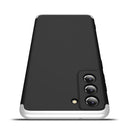 For Samsung Galaxy S21 FE GKK Three Stage Splicing Full Coverage PC Case(Black Silver)