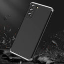 For Samsung Galaxy S21 FE GKK Three Stage Splicing Full Coverage PC Case(Black Silver)