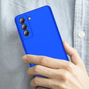 For Samsung Galaxy S21 FE GKK Three Stage Splicing Full Coverage PC Case(Blue)