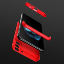 For Samsung Galaxy S21 FE GKK Three Stage Splicing Full Coverage PC Case(Red)