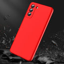 For Samsung Galaxy S21 FE GKK Three Stage Splicing Full Coverage PC Case(Red)