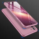For Samsung Galaxy S21 FE GKK Three Stage Splicing Full Coverage PC Case(Rose Gold)