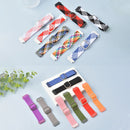 20mm Universal Adjustable Nylon Braided Elasticity Watch Band(Black White)