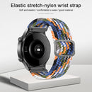 20mm Universal Adjustable Nylon Braided Elasticity Watch Band(Black White)