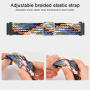 20mm Universal Adjustable Nylon Braided Elasticity Watch Band(Black White)
