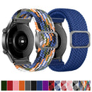 22mm Universal Adjustable Nylon Braided Elasticity Watch Band(Black White)