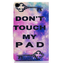 For Samsung Galaxy Tab A7 Lite 8.7 (2021) T220 Voltage Texture Coloured Drawing Horizontal Flip Leather Case with Holder & Card Slot(Dont Touch My Pad)