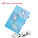 For Samsung Galaxy Tab A7 Lite 8.7 (2021) T220 Coloured Drawing Stitching Horizontal Flip Leather Case with Holder & Card Slot(Unicorn)