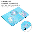 For Samsung Galaxy Tab A7 Lite 8.7 (2021) T220 Coloured Drawing Stitching Horizontal Flip Leather Case with Holder & Card Slot(Unicorn)