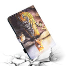 For Samsung Galaxy Tab A7 Lite 8.7 (2021) T220 Coloured Drawing Stitching Horizontal Flip Leather Case with Holder & Card Slot(Cat and Tiger)