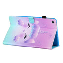For Samsung Galaxy Tab A7 Lite 8.7 (2021) T220 Coloured Drawing Stitching Horizontal Flip Leather Case with Holder & Card Slot(Unicorn)