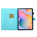For Samsung Galaxy Tab A7 Lite 8.7 (2021) T220 Coloured Drawing Stitching Horizontal Flip Leather Case with Holder & Card Slot(Cat and Tiger)
