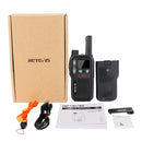 RETEVIS RB618 0.5W PMR446 16CHS License-free Two Way Radio Handheld Walkie Talkie with Dual PTT(Black)