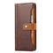 For Samsung Galaxy S21 FE Calf Texture Double Fold Clasp Horizontal Flip Leather Case with Photo Frame & Holder & Card Slots & Wallet(Brown)