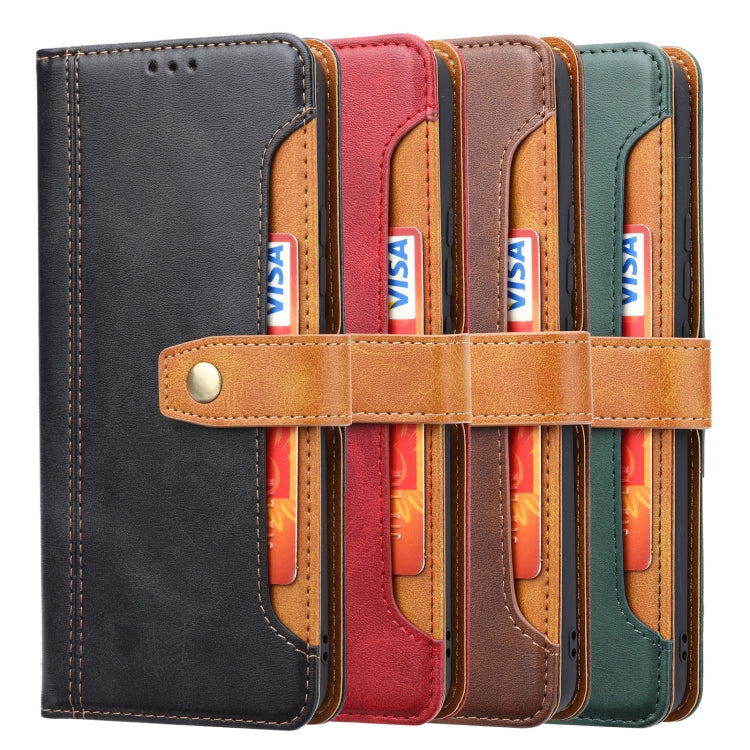 For Samsung Galaxy S21 FE Calf Texture Double Fold Clasp Horizontal Flip Leather Case with Photo Frame & Holder & Card Slots & Wallet(Brown)