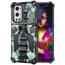 For OPPO A74 / A93 5G Camouflage Armor Shockproof TPU + PC Magnetic Protective Case with Holder(Light Green)
