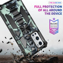 For OPPO A74 / A93 5G Camouflage Armor Shockproof TPU + PC Magnetic Protective Case with Holder(Light Green)