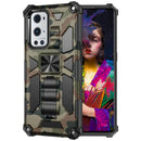 For OPPO A74 / A93 5G Camouflage Armor Shockproof TPU + PC Magnetic Protective Case with Holder(Army Green)