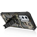 For OPPO A74 / A93 5G Camouflage Armor Shockproof TPU + PC Magnetic Protective Case with Holder(Army Green)