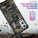 For OPPO A74 / A93 5G Camouflage Armor Shockproof TPU + PC Magnetic Protective Case with Holder(Army Green)