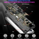 For OPPO A74 / A93 5G Camouflage Armor Shockproof TPU + PC Magnetic Protective Case with Holder(Army Green)