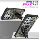 For OPPO A74 / A93 5G Camouflage Armor Shockproof TPU + PC Magnetic Protective Case with Holder(Army Green)
