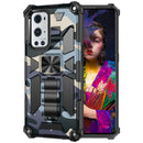 For OPPO A74 / A93 5G Camouflage Armor Shockproof TPU + PC Magnetic Protective Case with Holder(Navy Blue)