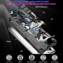 For OPPO A74 / A93 5G Camouflage Armor Shockproof TPU + PC Magnetic Protective Case with Holder(Navy Blue)