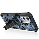 For OPPO A74 / A93 5G Camouflage Armor Shockproof TPU + PC Magnetic Protective Case with Holder(Blue)
