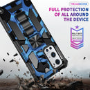 For OPPO A74 / A93 5G Camouflage Armor Shockproof TPU + PC Magnetic Protective Case with Holder(Blue)