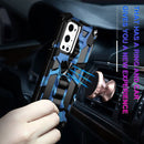 For OPPO A74 / A93 5G Camouflage Armor Shockproof TPU + PC Magnetic Protective Case with Holder(Blue)