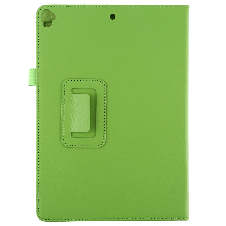 For iPad 10.5 / iPad 10.2 2021 / 2020 / 2019 Litchi Texture Horizontal Flip Leather Case with Holder(Green)